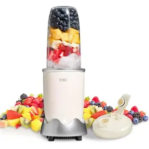 COOK WITH COLOR Personal Power Blender 600W, 24oz Capacity, BPA-Free Jar, Ice-Crushing Blades, Ideal for Smoothies & More, Anti-Slip Feet, Easy to Clean, Greige