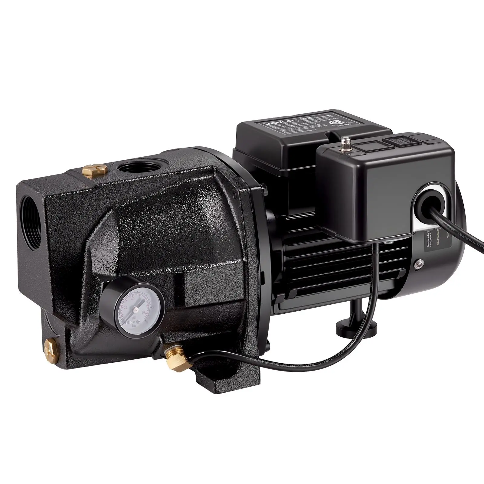 【DealsForYouDays】VEVOR 1/2 HP Shallow Well Jet Pump,AC 115/230 Volt790 GPH Dual Voltage Cast Iron Well Jet Pumpwith 147 ft Max Head LiftAutomatic Pressure Switchfor Garden Irrigation Lawn Sprinkler System, 115/230 Volt, 30–50 Psi
