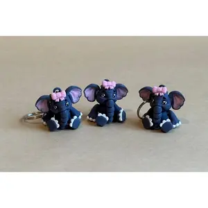 Girl Elephant Articulated Flexi Keychain