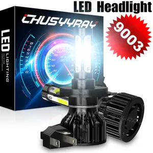 4-sides H4 9003 Super Bright White Kit LED Headlight Bulbs High Low Beam 6500K