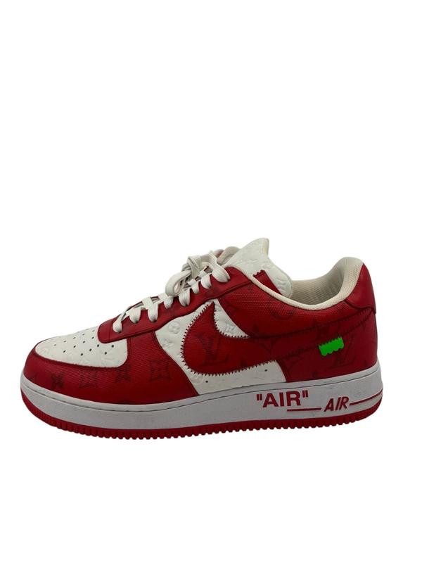 Louis Vuitton Nike Air Force 1 Low By Virgil Abloh White Red - Lightly Worn