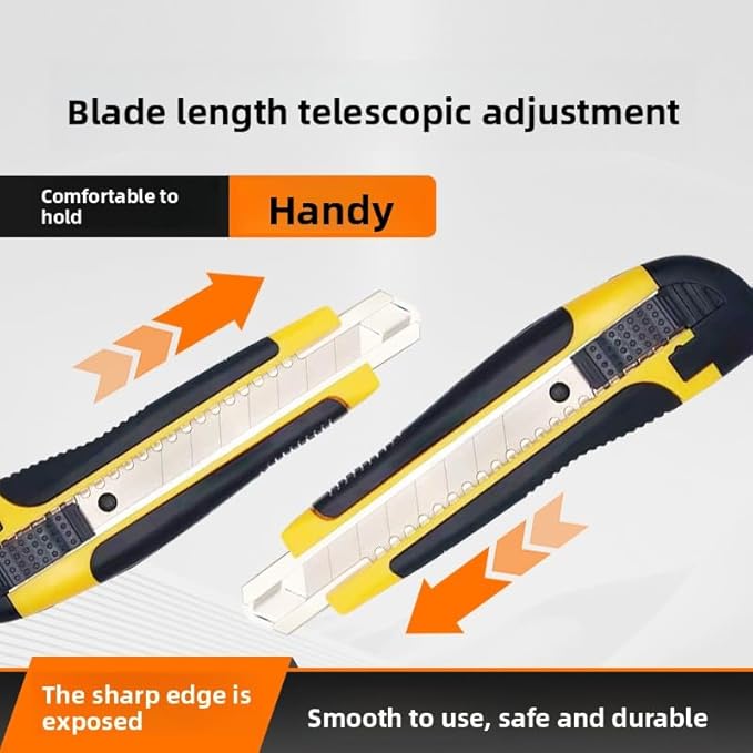 18mm multi-purpose knife - lightweight and flexible, easy to replace blades, sharp and durable, adjustable blade length, ideal for craft knives and unboxing knives everyday carry tools high