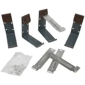 212 MAIN 4-Pack 4in Brown Galvanized Steel Gutter Fascia Bracket with Nails, Sturdy Bracket, Heavy-Duty for Sailing Water Sports
