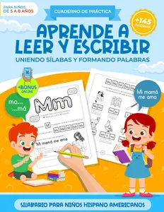 Aprender a leer y escribir uniendo sílabas y armando palabras | Cuaderno de práctica para niños en español