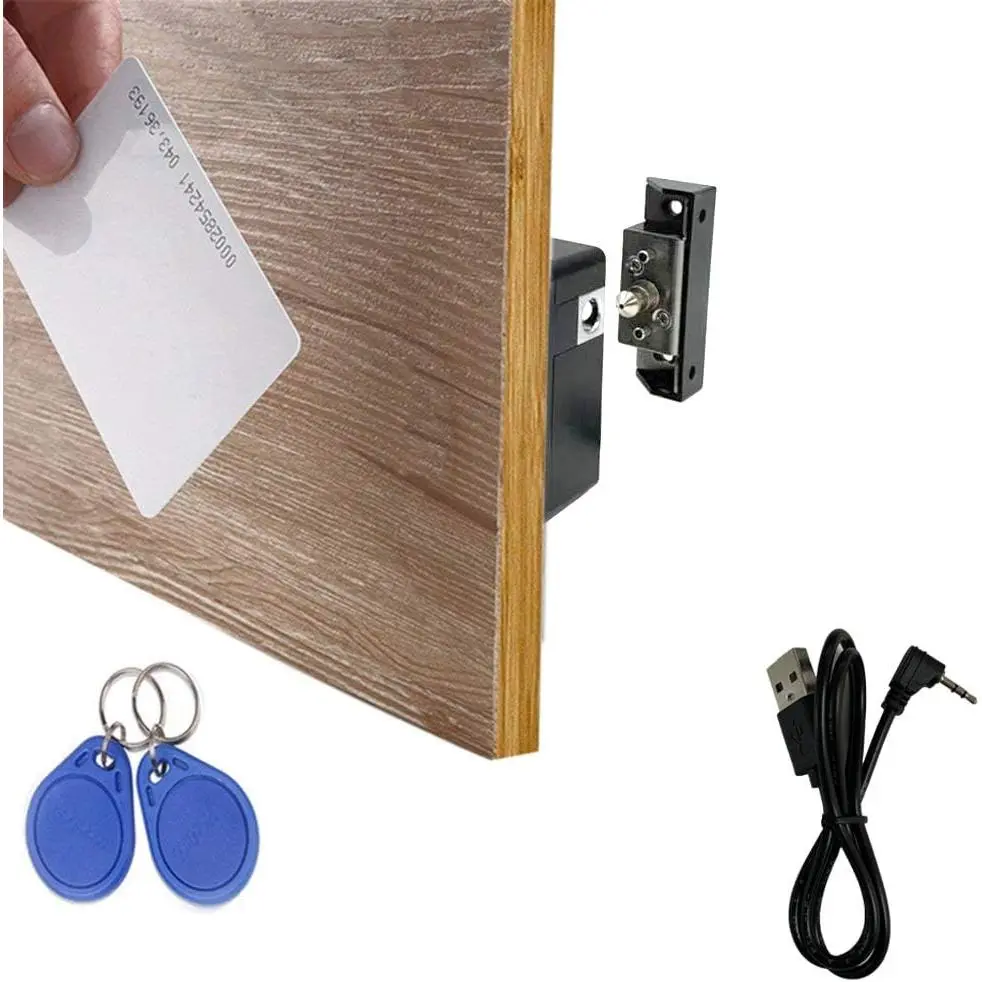 RFID Lock  Cabinet Lock,  DIY Lock with USB  for Wooden Cabinet Drawer Locker Cupboard (1 Pack)