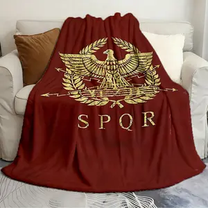 Cute and Practical Blanket Roman Empire Emblem Spring and Autumn Quilts Warming blanket plush soft and comfortable Sofa bed travel blanket