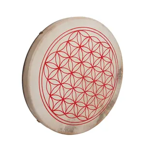 Dobani Pretuned Goatskin Head Wood Frame Drum w/ Beater 18-by-2-inch Circle of Life