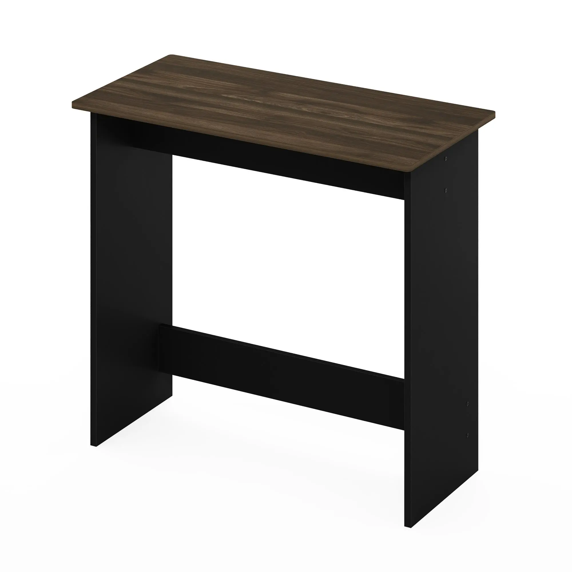 Columbia Walnut Small Minimalist Modern Desk - Composite Wood, 31.3-in, Rounded Edges, Modern Style, Functional for Dorm, Home Office (Commercial Office Furniture), Composite Wood Desks, Minimalist Modern Desks