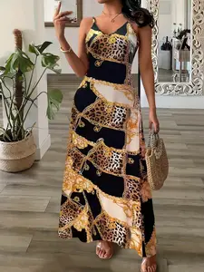 Leopard Print Chain Dress Leopard Print Chain Dress