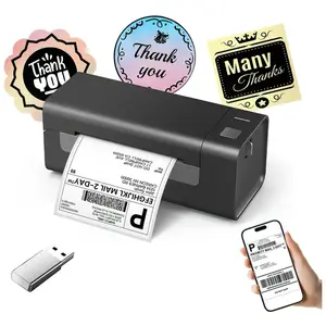 Bluetooth Shipping Label Printer 4x6 Thermal Wireless Inkless Label Printer Universal Multi-Platform Adapter for IOS, Android,macOS,Windows – Compatible with Major platform,Widely Used for Amazon, Ebay, Shopify, Etsy, USPS,Aliexpress,Temu Usb Flash Drive