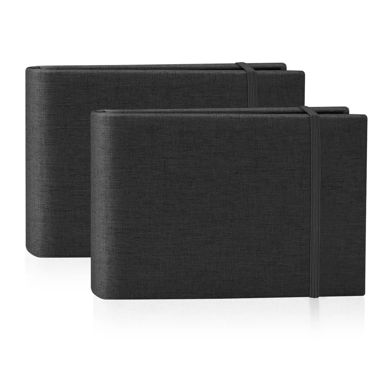 2pack 4x6 Photo Album  100 Pockets Linen Cover Photobook Small Capacity Pictures Book Easy To Classify And Portable For Wedding Family Vacation (black)