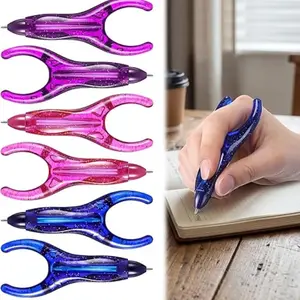 6 Pack Ergonomic Pen, Ballpoint Pens for Arthritic Hands and Low Grip Strength, Ergonomic Pens for Writing, Suitable For Those With Arthritis, Carpal Tunnel, Black Ink