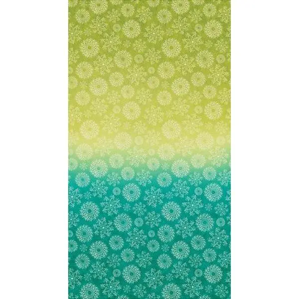 Fabric Benartex Lime/Teal Wishflower Ombre by the Quarter Yard 16692-44