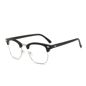 1pc Men's Retro Half-Frame Eyeglasses - Anti-Blue Light Protection for Computer, Reading & Gaming, Stylish Vintage Daily Wear