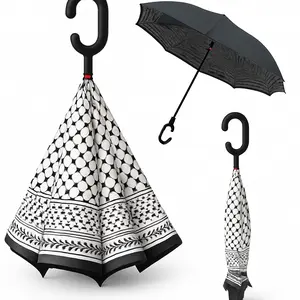 Palestine Keffiyeh Pattern Double Layer Inverted Umbrella