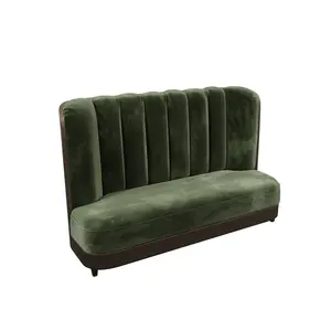 20 pcs.Customized One-stop Restaurant Design Modern Elegant Furniture Green Seating Sofa Bench for Cafe Restaurant Booths Sofa  For Restaurant Coffee Shop YJB005
