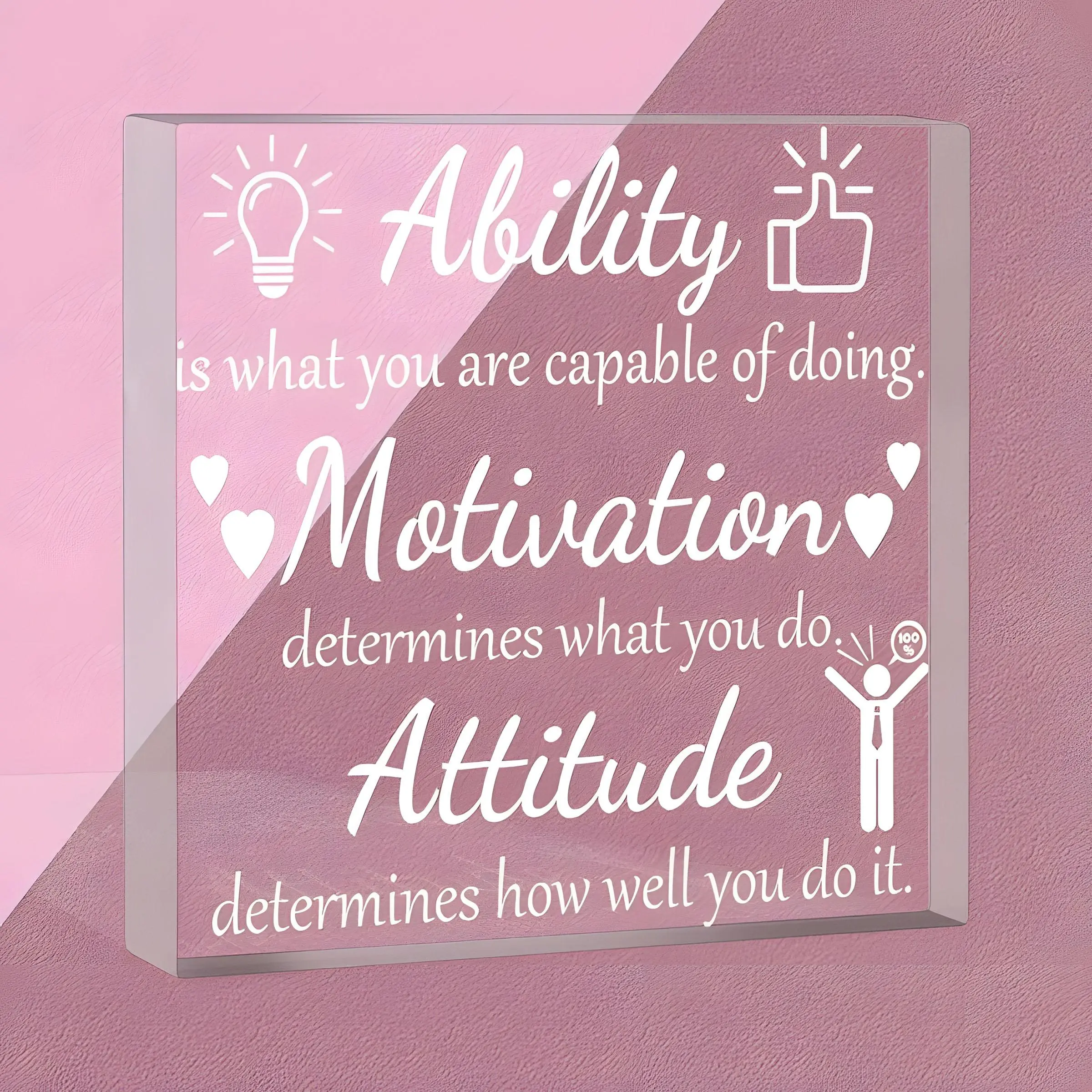 Inspirational Desk Decor for Women, Motivational Office Decoration Gift, Perfect Graduation Gift for Colleagues and Friends