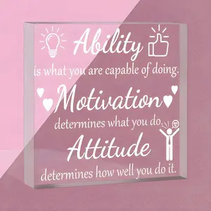 Inspirational Desk Decor for Women, Motivational Office Decoration Gift, Perfect Graduation Gift for Colleagues and Friends