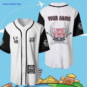 Lynyrd Skynyrd Tour Baseball Jersey / Soft Poly-Cotton / For Men & Fans / Lynyrd Skynyrd Music Tour Jersey / Concert & Streetwear / #LynyrdSkynyrd #MusicTour #MensJersey #ConcertOutfit