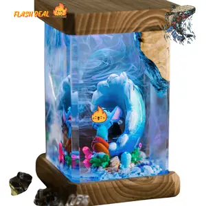 Handmade Stj.tch Resin Sculpture – Unique Epoxy Art, Cute Cartoon-Inspired Collectible Model, Desk Display, Gift for Fans & Home Decor