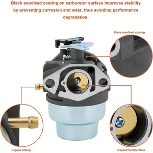 1pc Hipa 16100-Z0L-023 Carburetor Kit For GCV160/160A Engines, Fits HRB216 HRR216 Toro 20194 Lawn Mowers, 24mm Intake With Copper Tubing & Anodized Coating, Durable Throttle Plate, Engine Upgrade & Replacement Part
