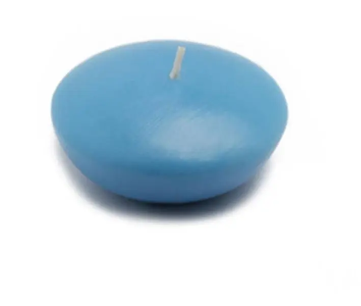 Zest Candle CFZ-056 3 in. Turquoise Water Floating Decorative Candles - 12-Piece Box
