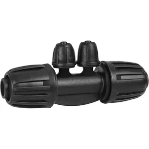 1/2 Inch To 1/4 Drip Irrigation Fittings - 8 Pack Drip Line Irrigation 1/2'' to 1/4'' Barbed Tee Adapter Anti-Drop Lock Nut Barbed Reducer 4 Way Connectors for Drip Irrigation System