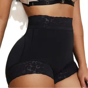 Women Compression Shapewear Lace Tummy Control Panties Mid Waist Trainer Hip Lifter Underwear Unti-Slip Undershorts