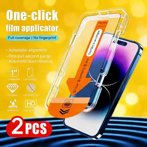 2pcs Clear Screen Protector for iphone, Clear Tempered Glass Compatible with iPhone 17 Pro Max iPhone 16 iPhone 15 Pro iPhone 14 Plus iPhone 13 mini 12 iPhone 11 Pro MaxCover film set Protection Protective