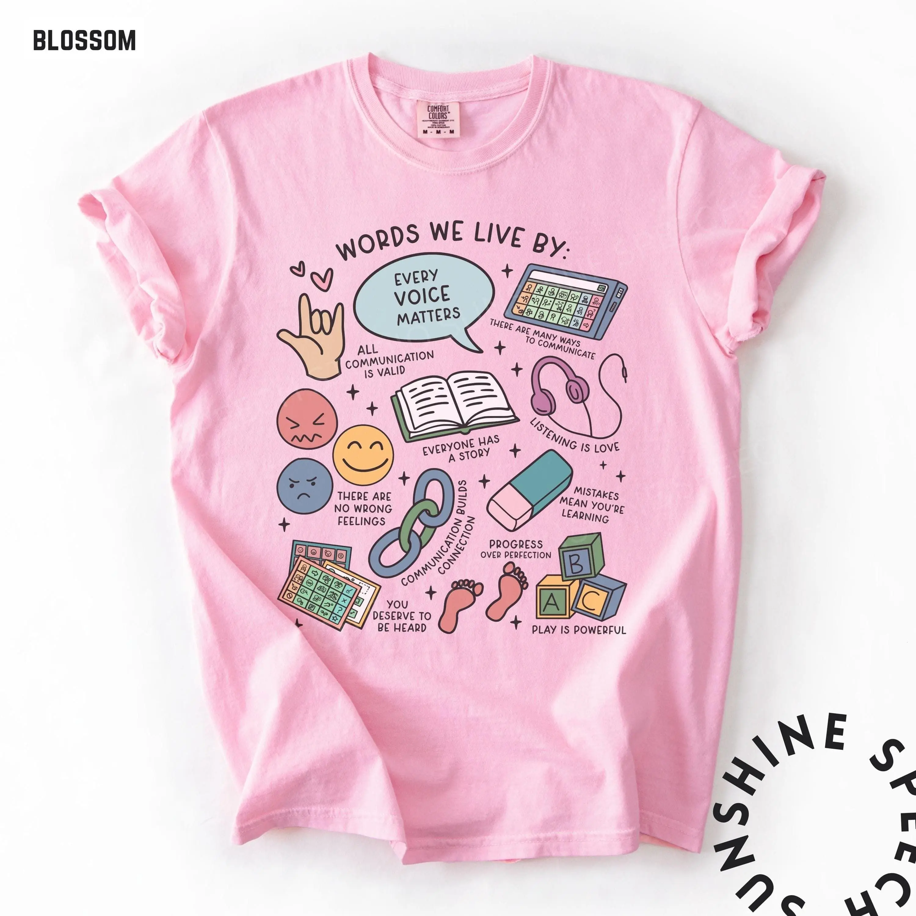 SLP Affirmations Shirt | Comfort Colors Tee for Speech Therapists, Special Education Teachers, AAC, and Communication