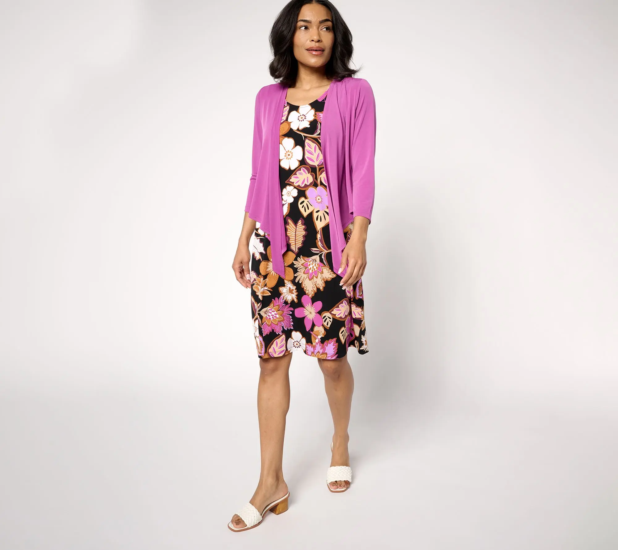Susan Graver Passport Petite Liquid Knit Dress & Cardigan Set - TikTok Shop Susan Graver Passport Petite Liquid Knit Dress & Cardigan Set - TikTok Shop