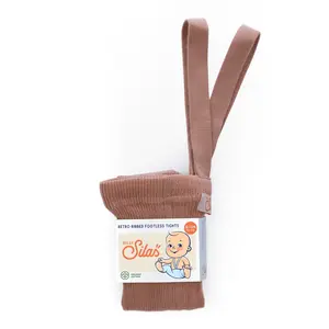 Silly Silas Footless Tights with Braces - Light Brown