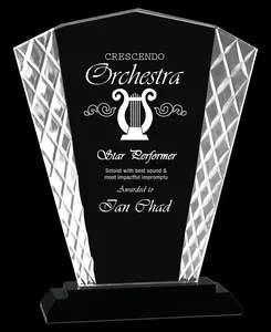 Custom Fan Accent Glass Award