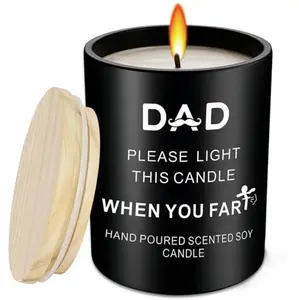 UDIKEFO Funny Candles Gifts for Dad, Fathers Day Christmas Birthday Dad Gifts from Daughter Son - Sandalwood Scented Candle