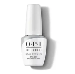 OPI Stay Strong GelColor Base Coat creates a durable foundation for OPI GelColor gel nail polish.