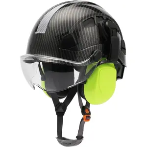 3-in-1 Hard Hat with Face Shield and Ear Muffs Vented ABS Safety Gear 6 Point Suspension for Chainsaw Forestry Tree Cutting Arborist Logging Construction Outdoor Work