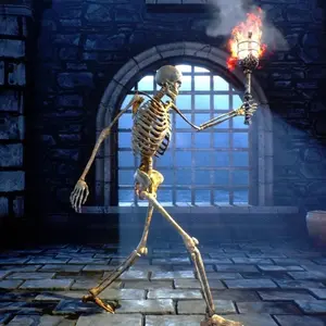 65 Inch Realistic Plastic Halloween Skull Decoration Adjustable Joint Can Be Hung on the Ceiling for Halloween Or Prank Theme Ornaments Hook