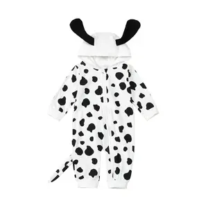 Dalmatian Costume For Baby Boys Girl Halloween Costume Infant Baby Romper Jumpsuit Unisex Halloween Outfit 0-24M