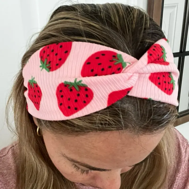 Strawberry Knotted Headband