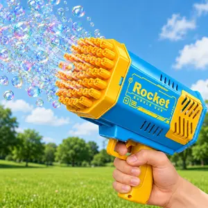 40 Holes Bubble Machine for Kids,Bubble Blower Gun with 50ml Bubble Solution,Outdoor Summer Bubble Toy for Boys Girls,Wedding,Birthday,Beach,Park,Family Fun