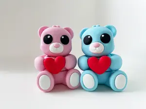 Baby Love Bears Fidget Toys for Couples Gift (Set of 2)- - High-Quality 3D Printed Articulated Bears for Tabletop Tactile Play & Stress Relief