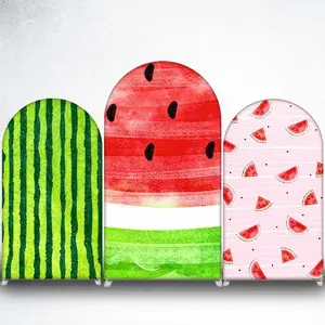 15-day Delivery Watercolor Watermelon Slice Arch Backdrop Cover for Summer Party Decor