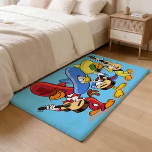 V-Venom superhero Floor Mat Thickened Soft Flannel Rug – Non-Slip, Absorbent & Wear-Resistant Indoor Mat for Entryway, Living Room & Daily Home Use
