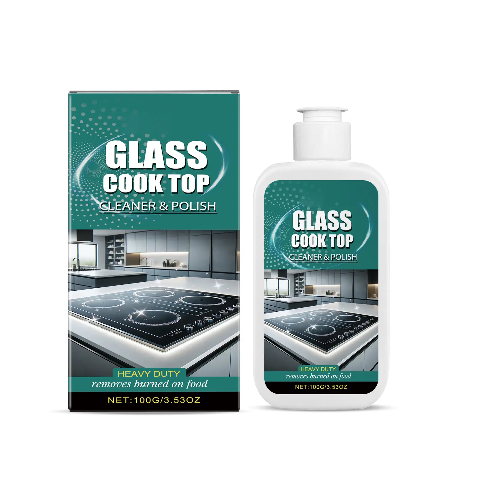 Glass Stove Cleaning Polish Household Kitchen Degreaser Clean Induction Ceramic Cooktops Remove Stubborn Grime Multi-Purpose Cooktop Surface Care Agent Viral CleanTok Kitchen Appliance Supply