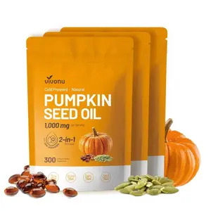 VivoNu Natural pumpkin seed oil and saw palmetto softgel 1000mg high content plant esters 300 capsules