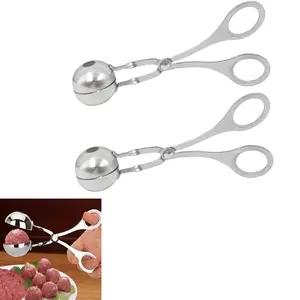 Stainless Steel Meatball Maker Clip, Creative DIY Fish Ball Mold, Multi-Functional Food Tongs, Easy to Clean Kitchen Tool