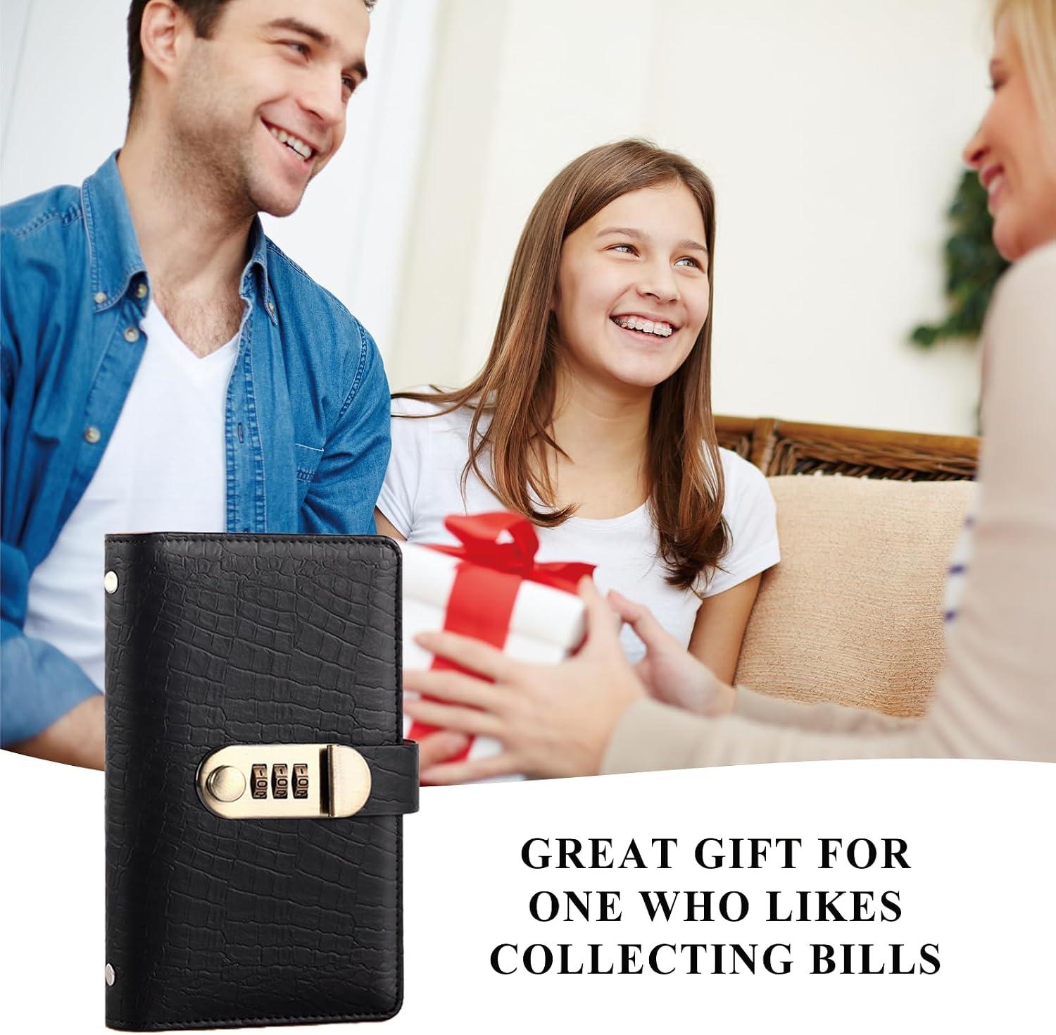 A6 savings notebook,3-Digit Resettable Password Lock,suitable for storing money and important.