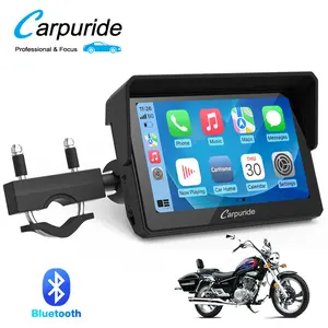 Carpuride W502 Motorcycle GPS Wireless Portable Carplay/Android Auto Waterproof Car Stereo, 5" IPS Touch Screen with Dual Bluetooth, Navigation/Siri/Google Assistant