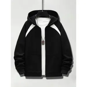 Cargo Boys hoodie for winter feelce lined solid color  Casual outdoor pocket sweatpants men and teenager for Fall for Winter for Daily Wear Size 8-16Y B2703