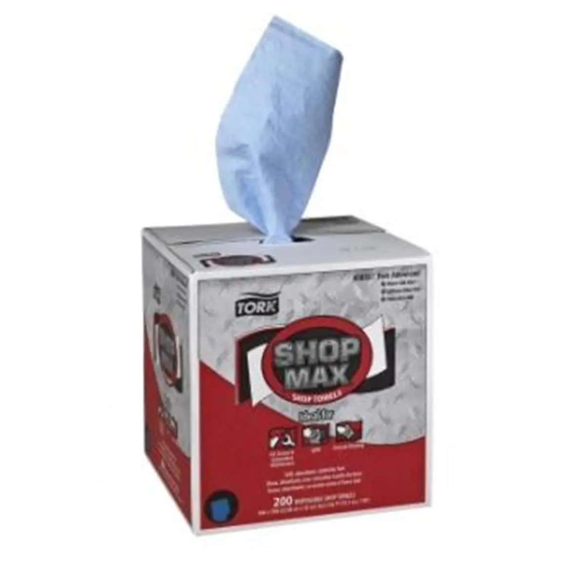 212 MAIN Tork Auto Disposable Blue Synthetic Fiber Wipes - SCA Tissue North Amer Shopmax 450 Center Feed Self-Dispensing Drying Wipes, Case of 4 Boxes